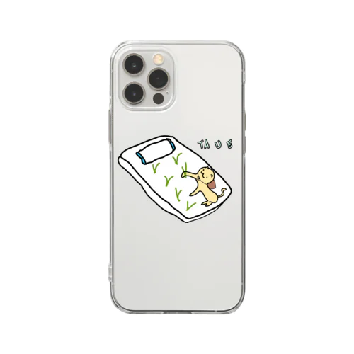 田植えキャット Soft Clear Smartphone Case