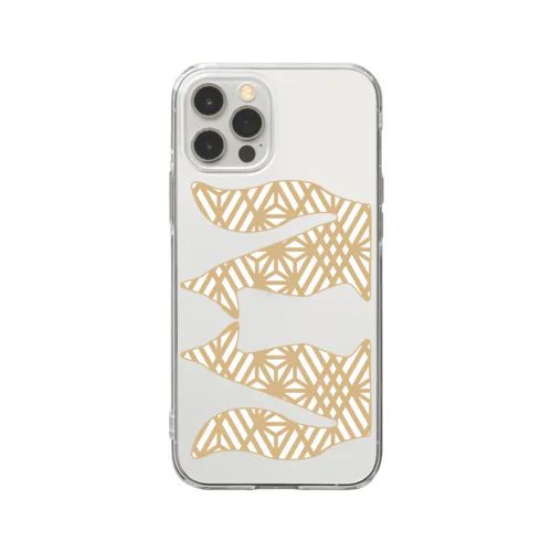 組子細工狐 Soft Clear Smartphone Case