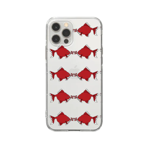 風車赤金魚 Soft Clear Smartphone Case