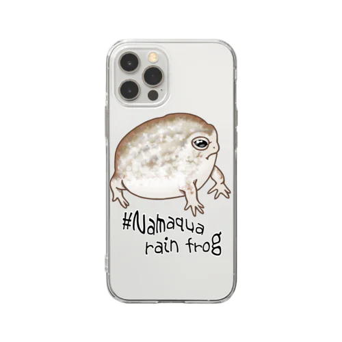 Namaqua rain frog(なまかふくらがえる) 英語バージョン Soft Clear Smartphone Case