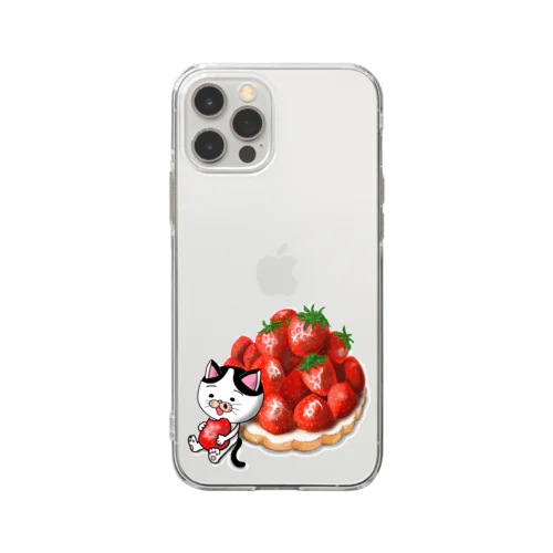 いちごタルトネコ Soft Clear Smartphone Case