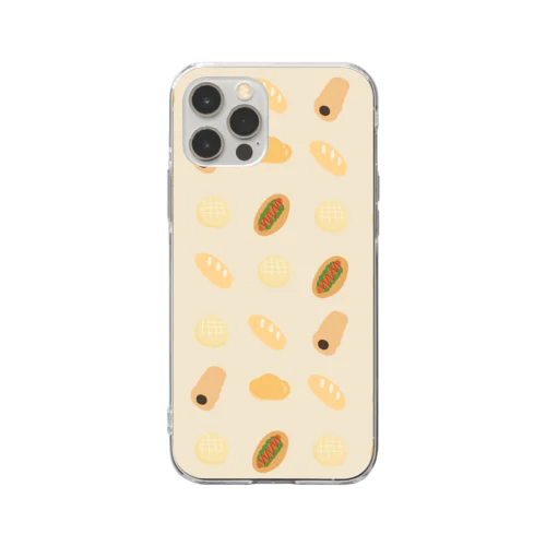 パンまみれ Soft Clear Smartphone Case