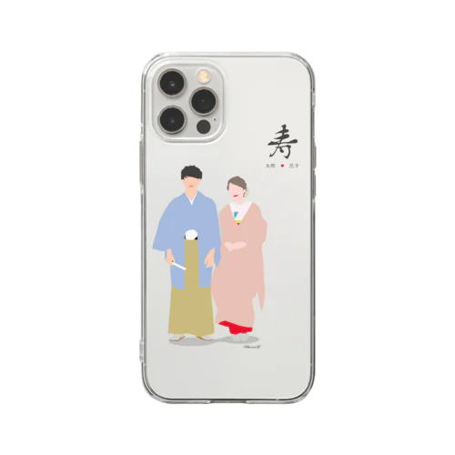 フラットウェディングサンプル1 Soft Clear Smartphone Case