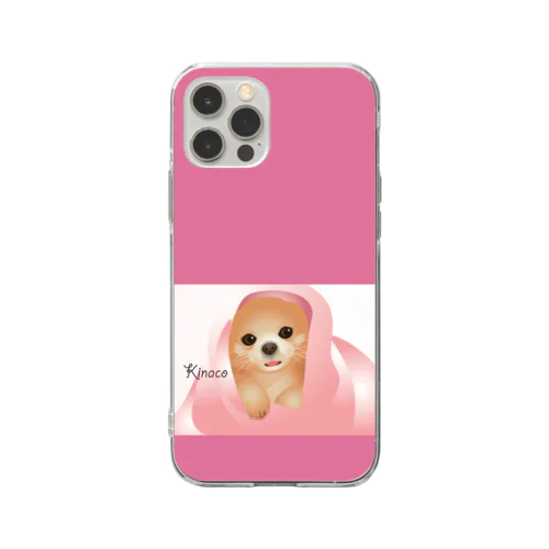 スマホケース　犬（豆柴） Soft Clear Smartphone Case