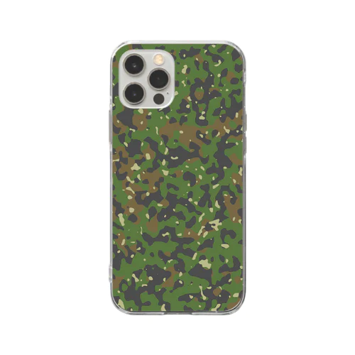 Camo JungleCamp ジャングル用迷彩 サバゲー装備 Soft Clear Smartphone Case