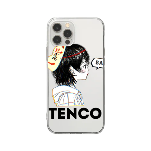 TENCOちゃん（黒ロゴ） Soft Clear Smartphone Case