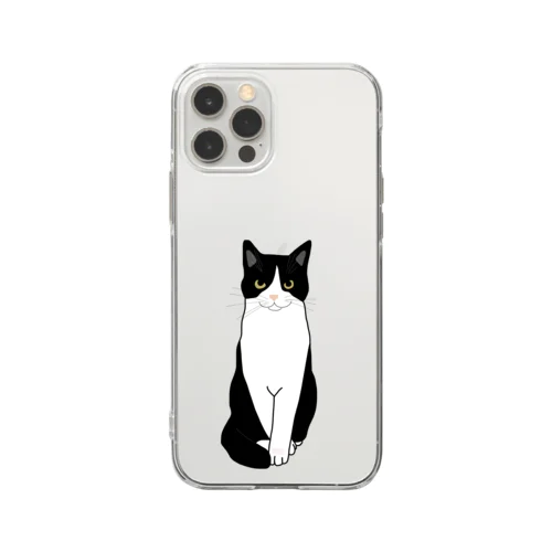 お利口さんのハチワレちゃん Soft Clear Smartphone Case