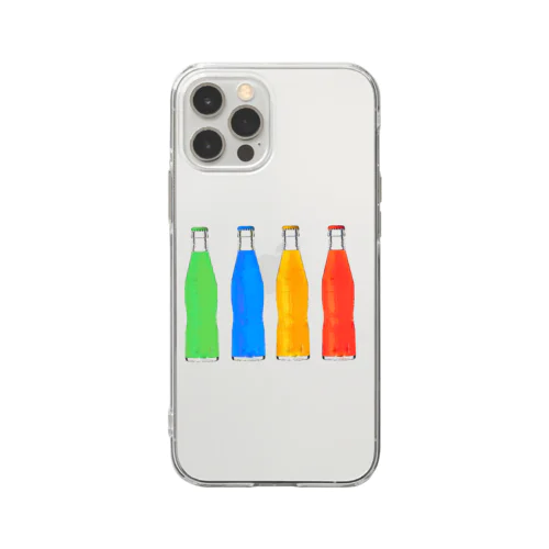 瓶のジュース Soft Clear Smartphone Case