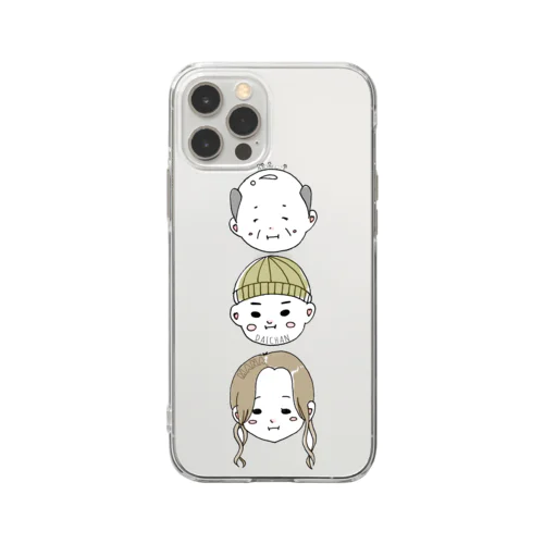 ゆるっとアミさん Soft Clear Smartphone Case