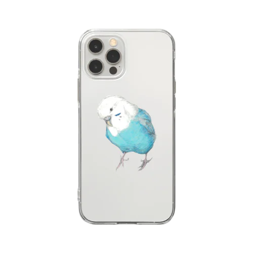 [森図鑑]セキセイインコ オパーリン Soft Clear Smartphone Case