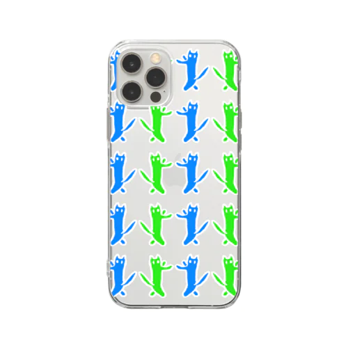 踊るねこ Soft Clear Smartphone Case