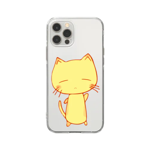 ゆるいねむい和み猫（なごみねこ） Soft Clear Smartphone Case