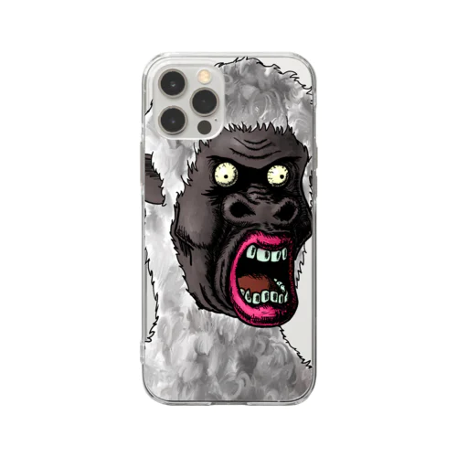 NFT風の羊 ~Sheep Face Is Scary~ Soft Clear Smartphone Case
