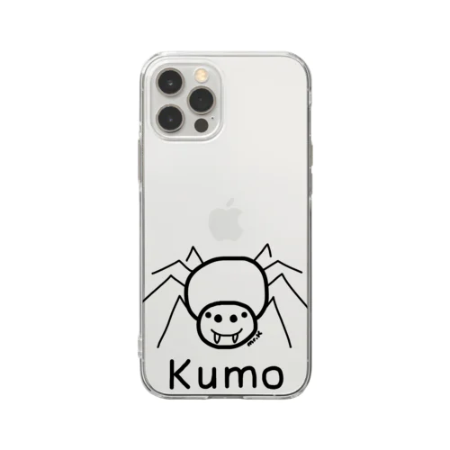 Kumo (クモ) 黒デザイン Soft Clear Smartphone Case