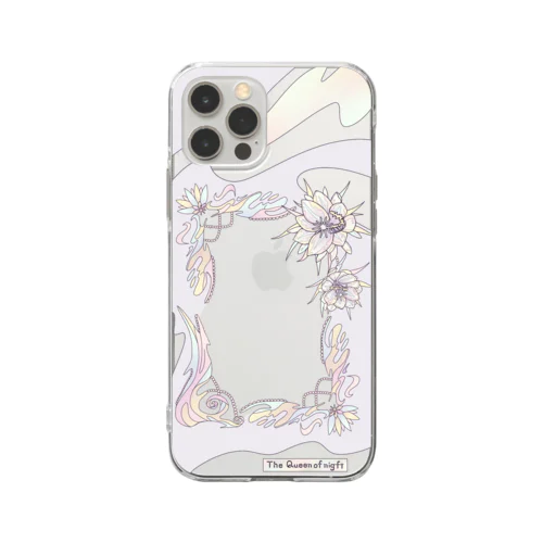 儚いからこそ美しい（すけすけ） Soft Clear Smartphone Case