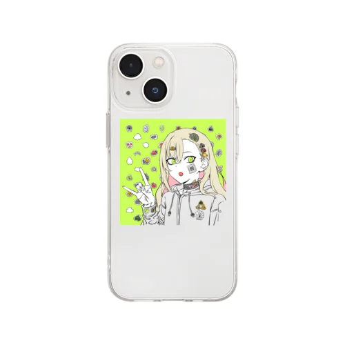 ぺたぺたまたんごむちゃん Soft Clear Smartphone Case