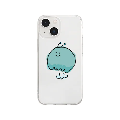 ゆるい生き物（ジャンプ） Soft Clear Smartphone Case