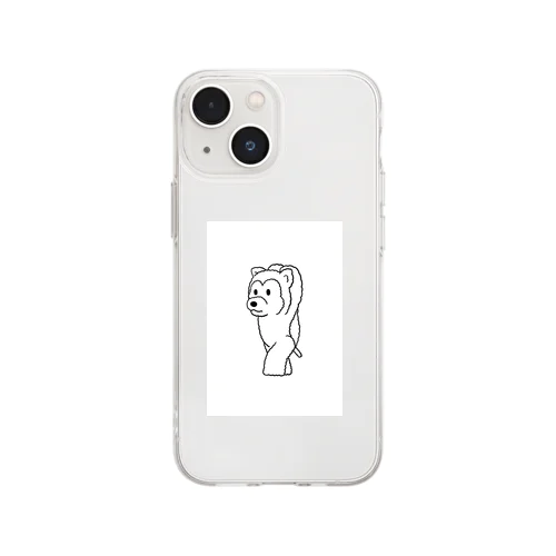 くま Soft Clear Smartphone Case