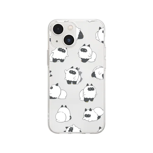 フワドコがいっぱい Soft Clear Smartphone Case