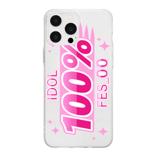 ロゴ　縦 Soft Clear Smartphone Case