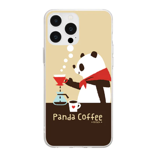 パンダコーヒー Soft Clear Smartphone Case