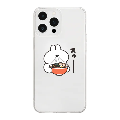 ラーメンとうさちゃん Soft Clear Smartphone Case