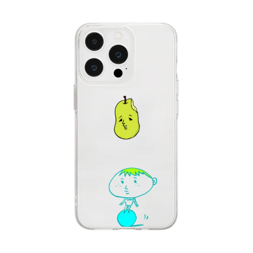 洋ナシくんサーカス Soft Clear Smartphone Case