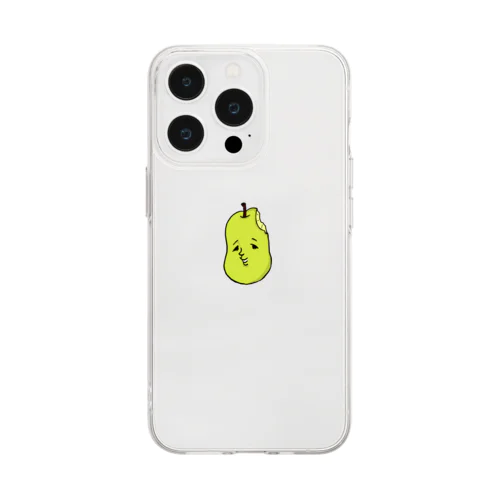 洋ナシくん（iPhoneケース） Soft Clear Smartphone Case