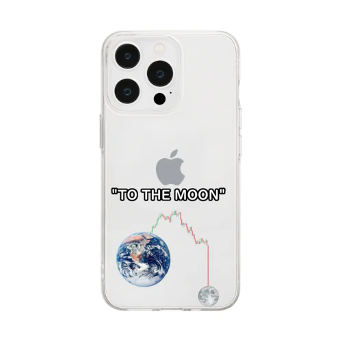 "TO THE MOON" 🌎🚀🌕 Soft Clear Smartphone Case