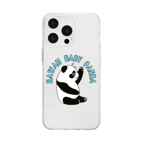 Kawaii Baby Panda ソフトクリアスマホケース