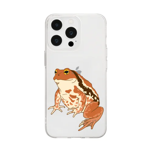 ヒキガエルさん　文字無し Soft Clear Smartphone Case