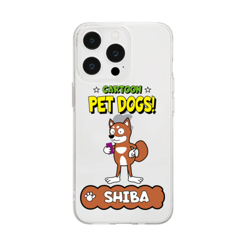 【211M】C･PETDOGS『Shiba』ソフトクリアスマホケース ソフトクリアスマホケース