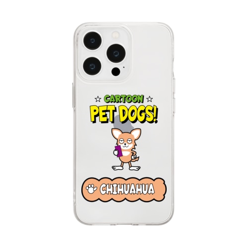 【811M】C･PETDOGS『Chihuahua』ソフトクリアスマホケース Soft Clear Smartphone Case