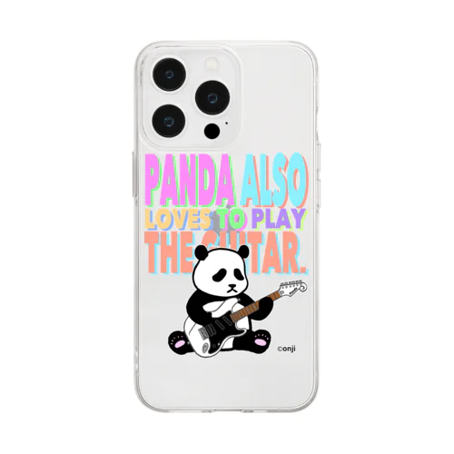 PANDA ALSO LOVES TO PLAY THE GUITAR. ST-WH  Soft Clear Smartphone Case