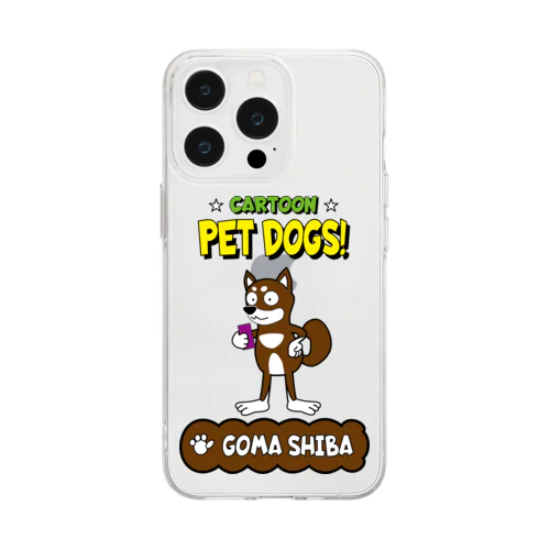 【1211M】C･PETDOGS『Goma Shiba』ソフトクリアスマホケース Soft Clear Smartphone Case