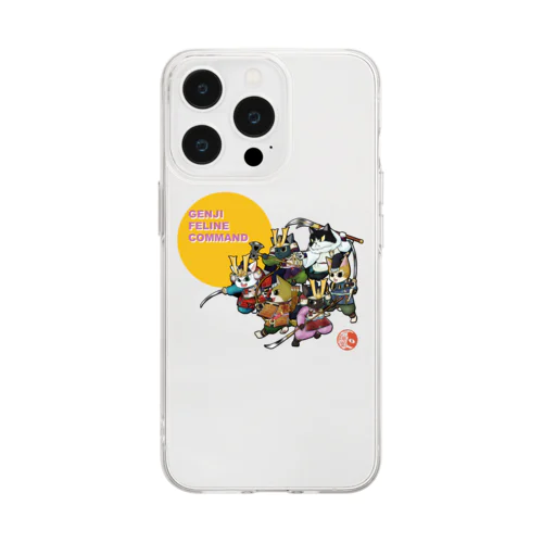 突撃！ねこ源氏 Soft Clear Smartphone Case