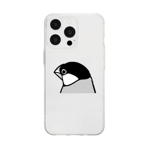 しょんぼりしてる文鳥 Soft Clear Smartphone Case