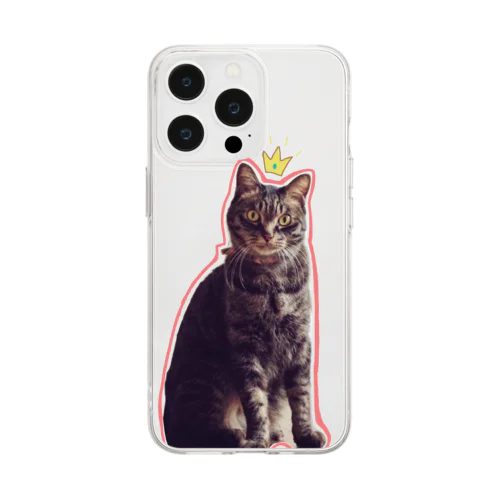 うちの猫(ジョゼ) Soft Clear Smartphone Case