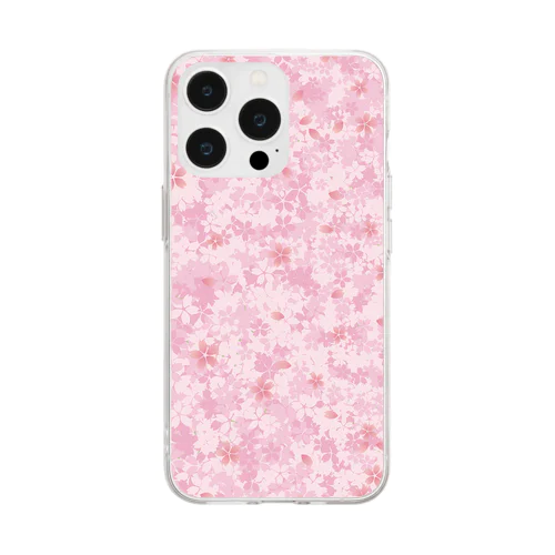 桜のじゅーたんiPhoneケース ソフトクリアスマホケース
