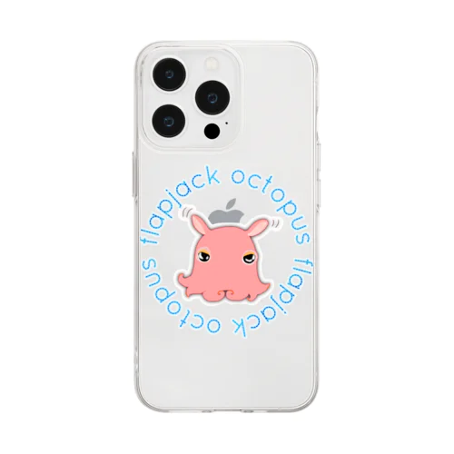 Flapjack Octopus(メンダコ) 英語バージョン Soft Clear Smartphone Case