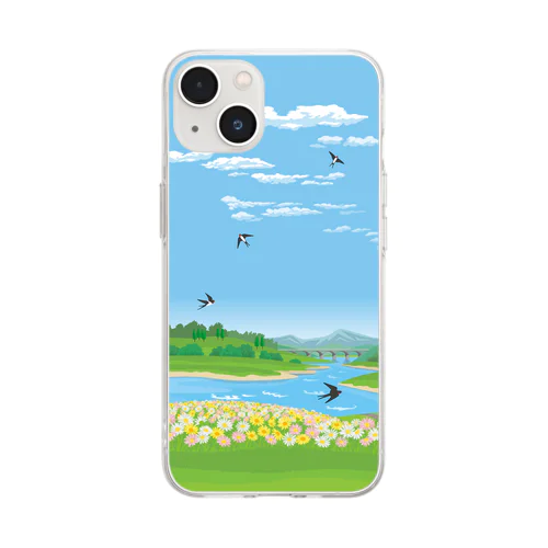 春の風景 part3 spc003 Soft Clear Smartphone Case