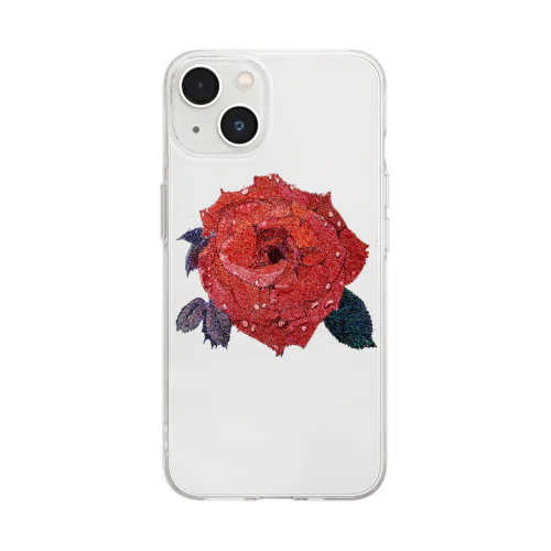 赤い薔薇🌹 Soft Clear Smartphone Case