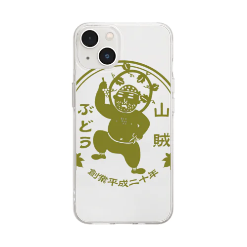 山賊ブドウロゴOD Soft Clear Smartphone Case