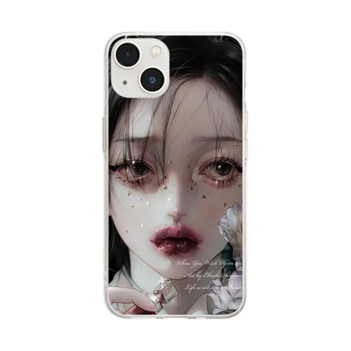 星降る薔薇園 Soft Clear Smartphone Case