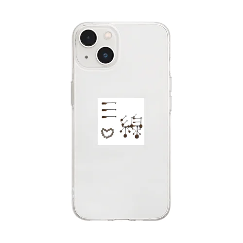 三線で書いちゃった Soft Clear Smartphone Case