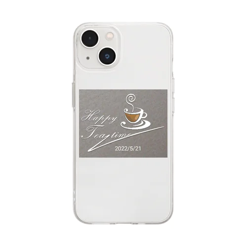 コーヒータイム Soft Clear Smartphone Case