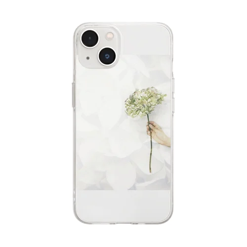 枯れ紫陽花 Soft Clear Smartphone Case