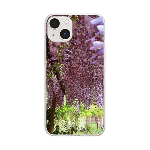 藤の花 Soft Clear Smartphone Case