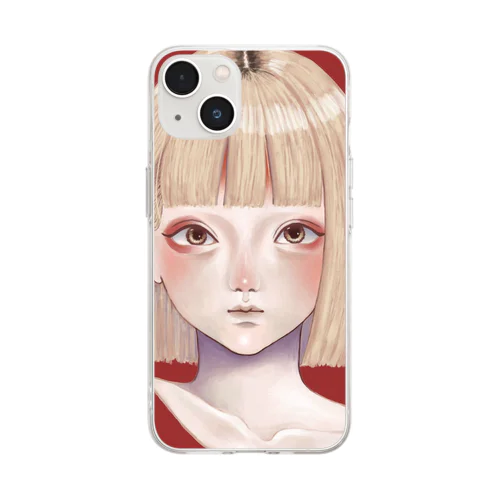 blonde bob Soft Clear Smartphone Case