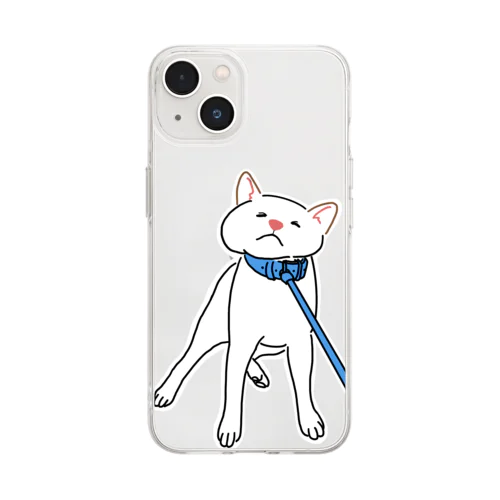 いやいや白柴(白地あり) Soft Clear Smartphone Case